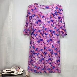 🩷 Mare Blu ‘Saint Tropez’ Multi Sheath V-Neck Three-Quarter Sleeves